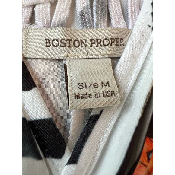 Boston Proper Blouse Top MED Multicolor Butterfly Art To Wear Fairycore - Picture 4 of 7